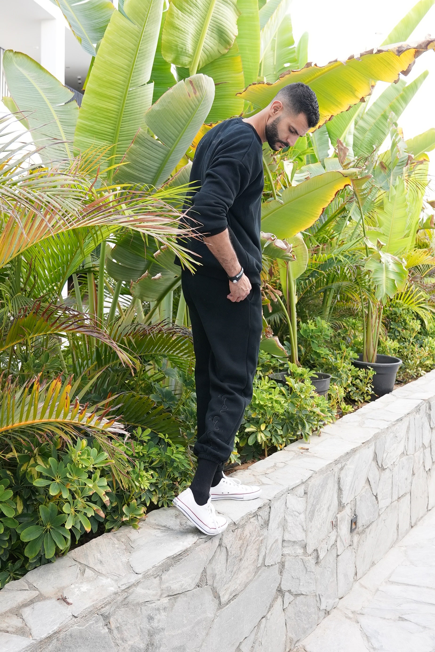 "THE NILE" BLACK SWEATPANTS