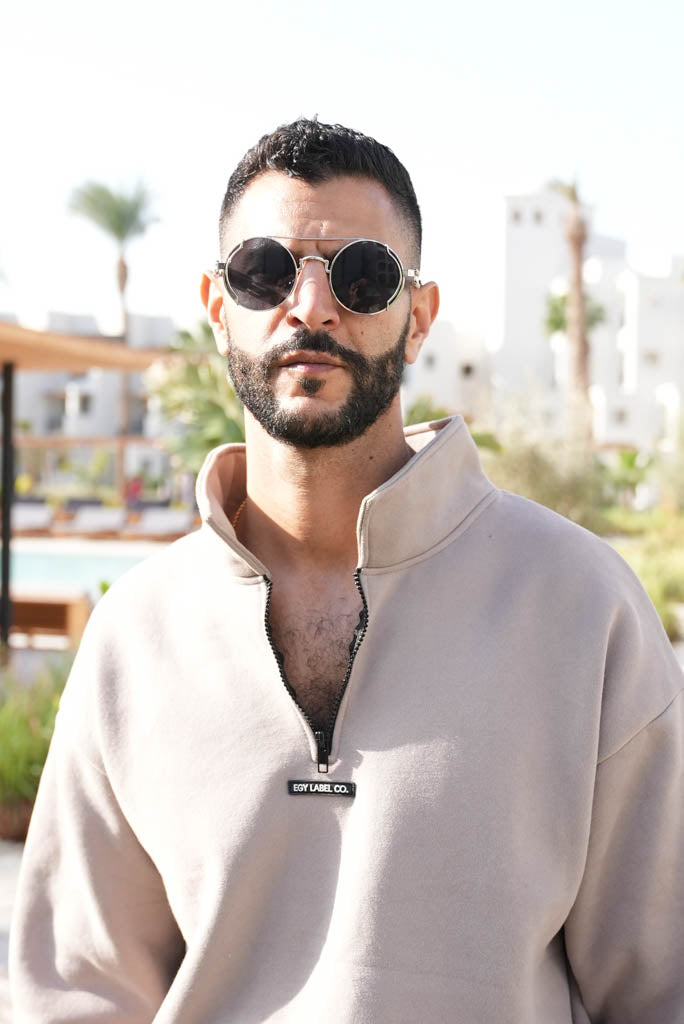 "THE NILE" SAND HALF-ZIP
