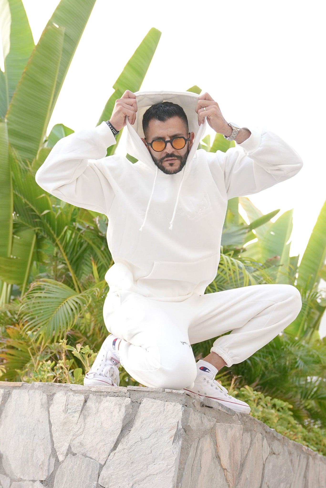 "THE NILE" CREME SWEATPANTS