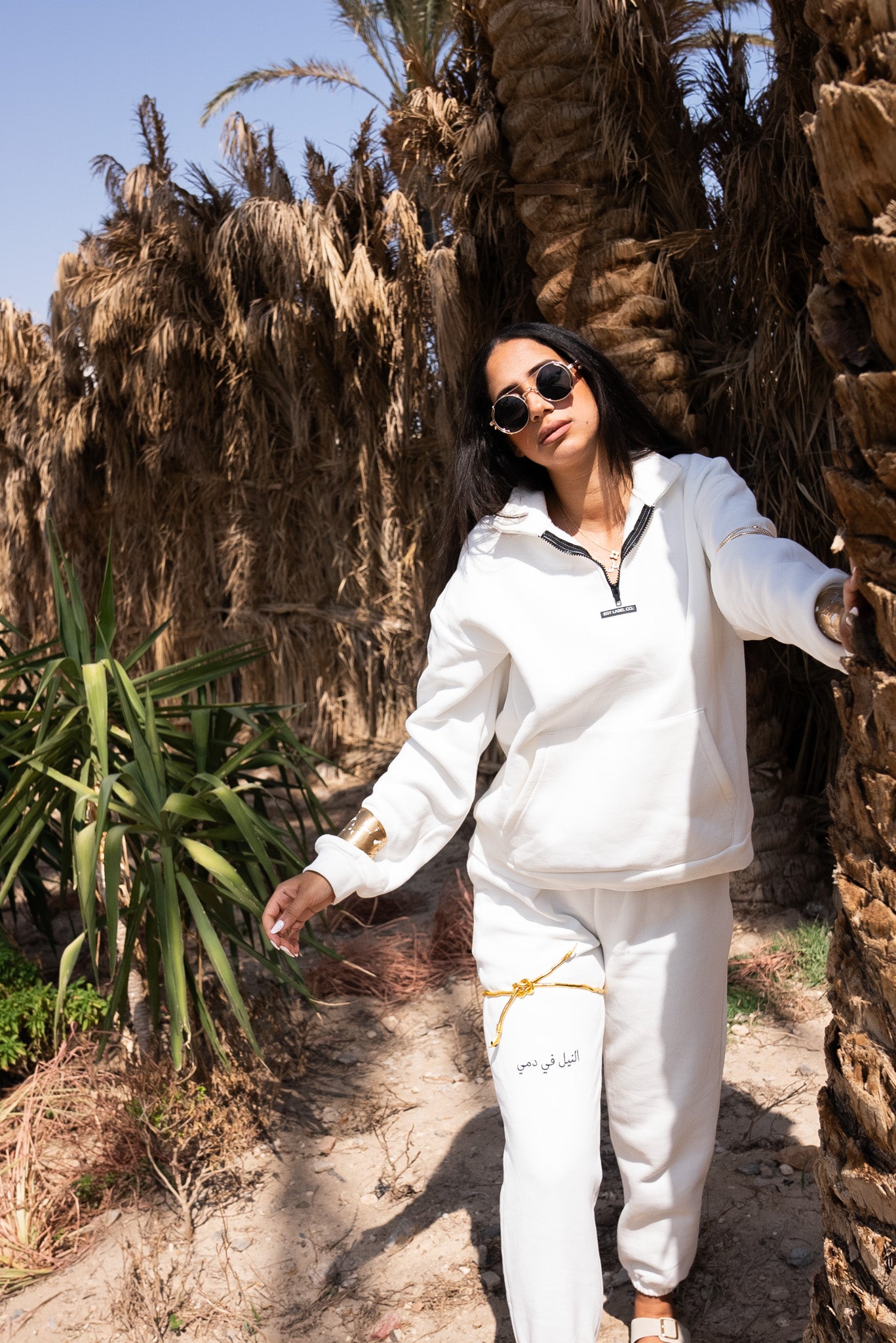 "THE NILE" CREME SWEATPANTS