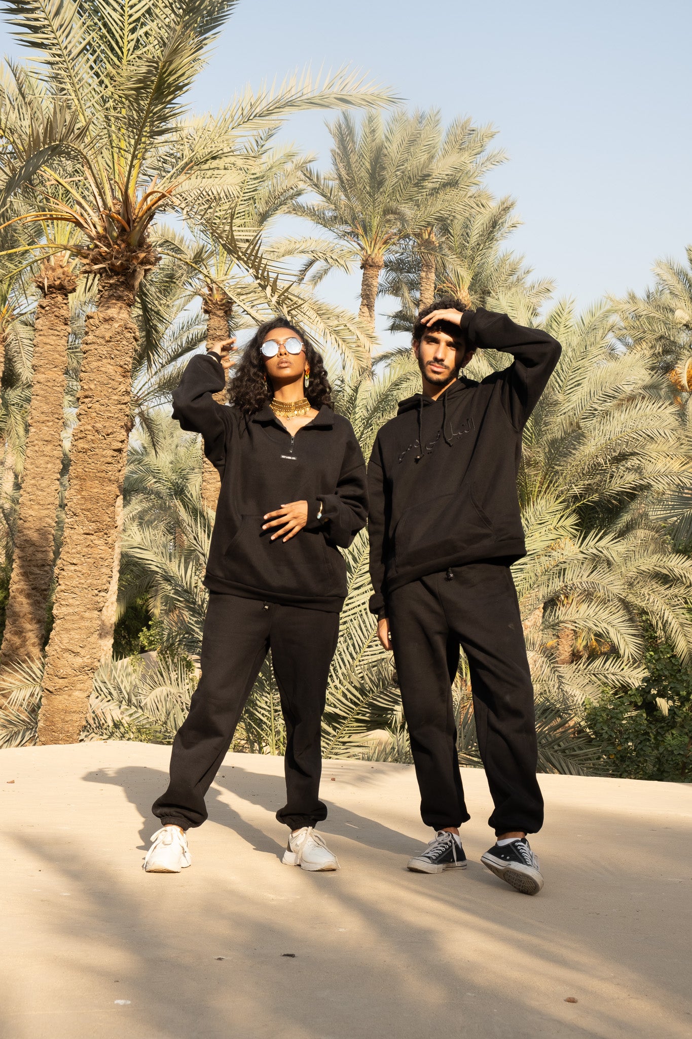 "THE NILE" BLACK SWEATPANTS